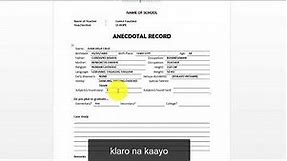 Anecdotal Record for DepEd and Private School Teachers (FREE Template)