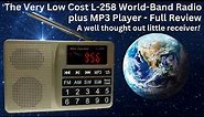 The low cost, well designed, L-258 World-Band Radio & MP3 Player