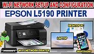How to Connect and Setup Epson L5190 Printer to Wi-Fi Network Router | Wireless Printer.