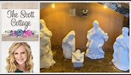 DIY Luxury Nativity Set Makeover | Rustoleum Chalked Nativity | Christmas Decor on a Budget