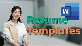 How to Select a Microsoft Word Resume Template | Free MS Resume Templates