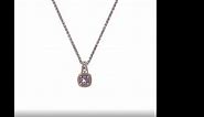 Sterling Silver and 14k Gold Amethyst Chain Necklace 17