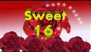 Sweet Sixteen 16 - Happy Birthday Video Greeting Card, Ecard