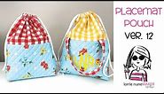 Placemat Pouch Version 12! - Drawstring Project Bag - Beginner Sewing Friendly