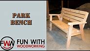 Project - How to make a park bench with a reclined seat out of 8 - 2x4's
