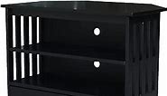 IC International Concepts Mission Entertainment/TV Stand, Black