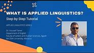 What is Applied Linguistics?