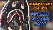 SHOPEE HYPEBEAST ITEM!! BAPE SHARK SPACE CAMO HOODIE!