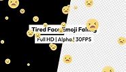 Tired Aww Face Emoji Falling with Alpha