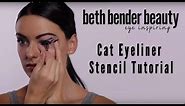 Eyeliner Stencils/Eye Makeup Stencil Tutorial (Cat Eyeliner/Winged Eyeliner) | Beth Bender Beauty