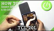 How to Insert SIM Card in TCL 20L – Install SIM & SD Card