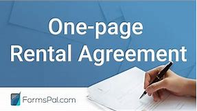 One-page Rental Agreement - GUIDE