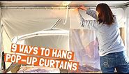 HOW TO Hang Pop Up Camper Curtains! Cheapest and easiest ways?