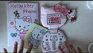 [💸paper diy💸] How to make a hello kitty flip phone blind bag 종이놀이 ASMR 키티폰 종이놀이 블라인드백 만드는법