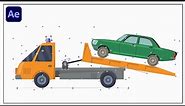 Tow Truck Animation in After Effects Tutorials