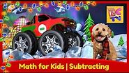 Learn Math with Monster Trucks for Kids | Subtracting - Christmas Edition
