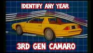 How To Tell The Difference Between All 3rd Gen Camaros