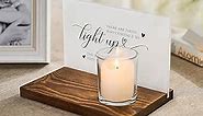 AW BRIDAL Sympathy Gifts Memorial Candle Acrylic & Wooden in Loving Memory Wedding Signs, Wedding Memorial Candles Sign for Loss of Loved One Mother Father, Memorial Gifts Bereavement Gifts