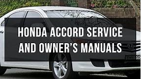 Honda Accord service and owner's manual free