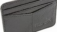 WalletBe Men's Wallet Ultra-Thin RFID Front Pocket Outer ID Black