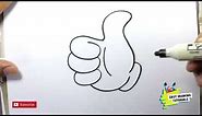How to Draw Easy Thumbs up