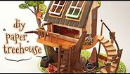 DIY Paper Tree house Diorama (canon papercraft treehouse)