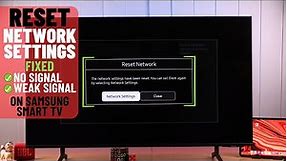 Samsung Smart TV: How to Reset Internet Network! [Weak/ No Signal]