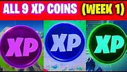 All XP COINS LOCATIONS IN FORTNITE SEASON 4 Chapter 2 (WEEK 1)