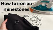 How to iron on hotfix rhinestones, Rhinestone diy tutorial, iron on crystals, Craft DIY, Anita Benko