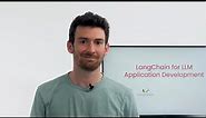 LangChain for LLM Application Development: A short course by DeepLearning.AI