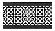 Achteck Black 6"x 24" Duct Opening Return Air Grille Vent Cover Solid Cast Powder Coated Return Air Return Grille for Floor Without Screw Holes (Overall 8"x 26")