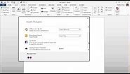 How to add clipart in Word 2013