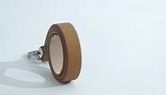 Handmade Brown Leather Belt Nickel Buckle 0.8 inch