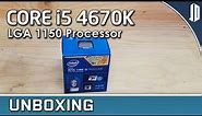Intel CORE i5 4670K LGA 1150 Quad Core CPU Unboxing + Overview