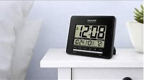 🕧⏰ 📚🌡️🕧⏰🌡️#Manual-Sharp Atomic Alarm Clock w/Daily Updates & Indoor Temperature-Model #SPC932