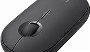 Logitech Pebble Wireless Mouse with Bluetooth or 2.4 GHz Receiver, Silent, Slim Computer Mouse with Quiet Clicks, for Laptop/Notebook/iPad/PC/Mac/Chromebook - Graphite