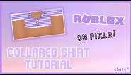 HOW TO MAKE A COLLAR SHIRT ON ROBLOX WITH SHADING | easy pixlr tutorial |