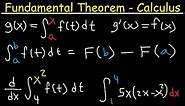 Fundamental Thereom of Calculus Explained - Part 1 & 2 Examples - Definite Integral