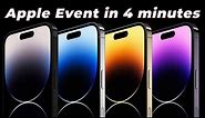Apple iPhone 14 Launch Event in 4 minutes