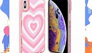 AIGOMARA case for iPhone XS Max pink heart