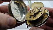 Antique pair cased fusee verge pocket watch