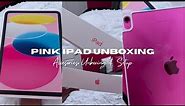 Personalized PINK iPad: 10 gen + unboxing + set up & accessories ♡