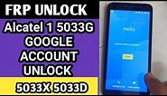 Alcatel OT-5033G, 5033A, 5030D GOOGLE ACCOUNT BYPASS WITHOUT PC 2020 VER:8.1