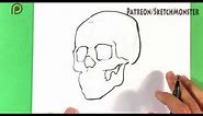 How to Draw a Realistic Skull - Step by Step for Beginners - Skull Drawings - Draw Tattoo Art