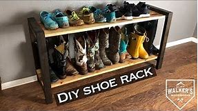 DIY simple modern shoe rack