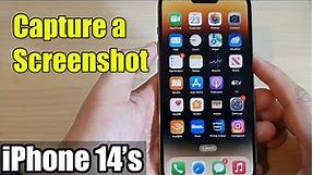 iPhone 14's/14 Pro Max: How to Capture a Screenshot