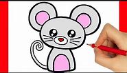 HOW TO DRAW A CUTE MOUSE KAWAII EASY STEP BY STEP