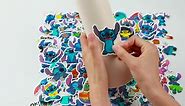 100Pcs Stitch Stickers, Waterproof Lilo and Stitch Stickers for Water Bottles, Laptop, Hydroflasks,Computer, Reusable Vinyl Stickers and Decals Kids Teens Gift