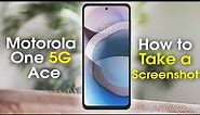 How to Take a Screenshot on Motorola One 5G Ace | Moto One 5G Ace