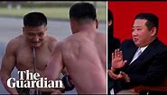 North Korean leader watches extreme martial arts performance